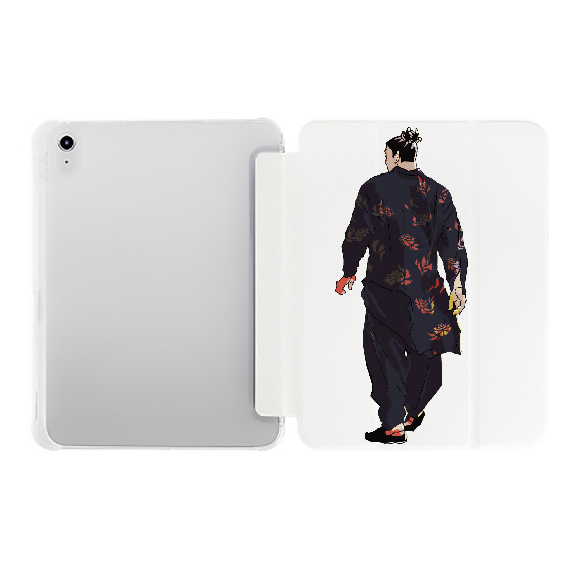 （画像用） 呪術廻戦 Jujutsu Kaisen IPad ケース ペン収納付き 三つ折りスタンド PUレザー×シリコン 対応機種9.5/10.5/10.9インチ